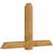 Ekena Millwork Eugene Rough Sawn Timber Gable Bracket, Western Red Cedar, 72"W x 45"H x 6"D x 6"F, 15/12 Pitch GBW072X45X0606EUG00RWR - alternate 4